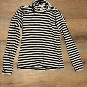 On 34th Women’s Everyday Stripe Jersey Turtleneck long sleeve small